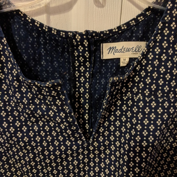 Madewell blue & white patterned tank top - Picture 2 of 5